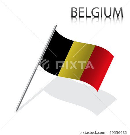 Realistic Belgian flag, vector illustration 29356683