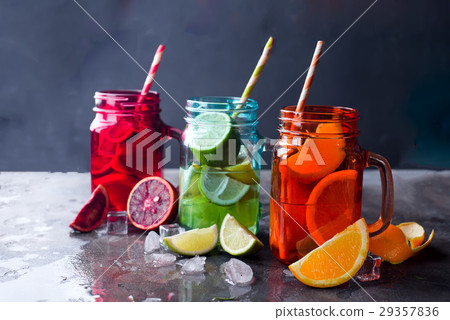 orange lemonade on a jar 29357836