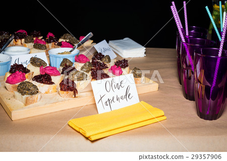 Colorful Traditional Mexican appetizers on a 29357906