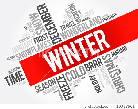 Winter word cloud collage Winter word cloud collage 29358661