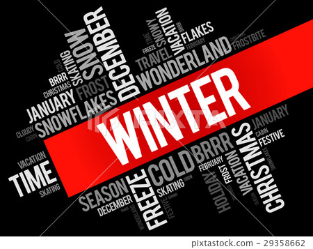 Winter word cloud collage Winter word cloud collage 29358662