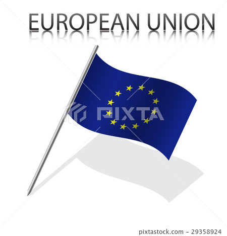 Realistic European Union flag, vector illustration 29358924