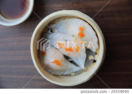 Chinese food dim sum in bamboo basket 29359040