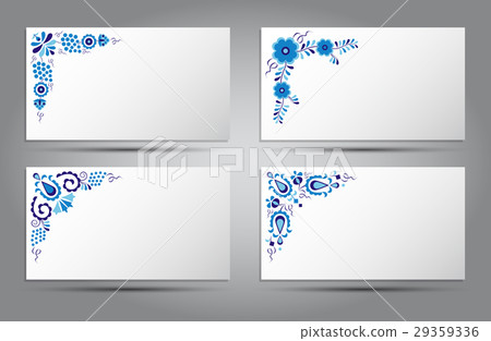 Vector card of traditional folk patterns 29359336
