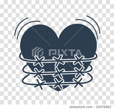 silhouette icon of heartache 29359862