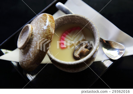 steamed beaten egg isolated in white background 29362016