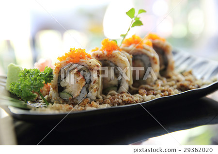 tempura prawn maki sushi tempura prawn maki sushi 29362020