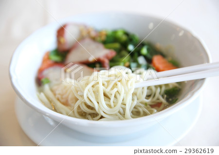 Noodle and dumpings with red pork Noodle and dumpings with red pork 29362619