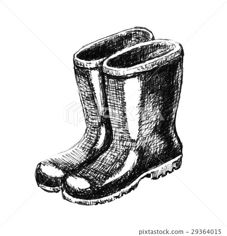 Rubber boots. Sketch 29364015