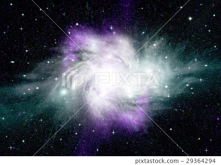 Stars, dust and gas nebula in a far galaxy 29364294