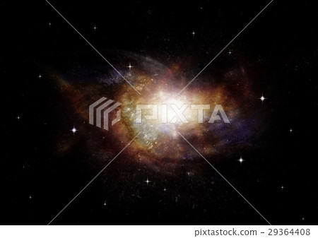 Stars, dust and gas nebula in a far galaxy Stars, dust and gas nebula in a far galaxy 29364408