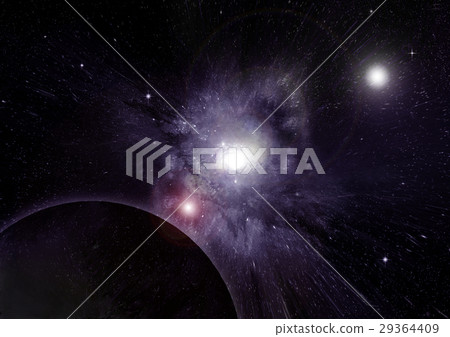 Stars, dust and gas nebula in a far galaxy 29364409