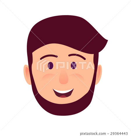 Emotion of Happiness on Man Face Illustration 29364443