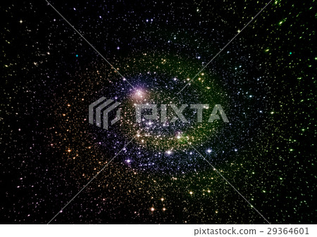 Stars, dust and gas nebula in a far galaxy 29364601