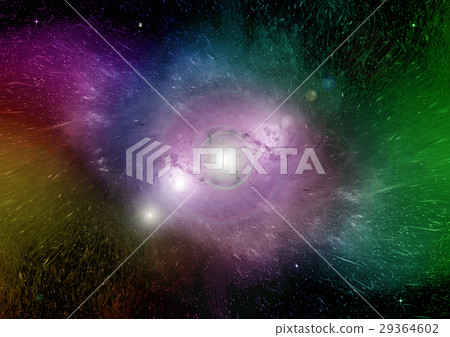 Stars, dust and gas nebula in a far galaxy 29364602