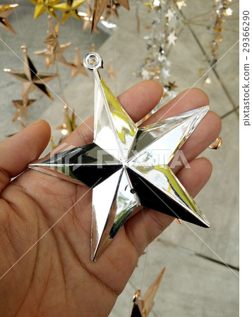 Man Hand and decoration star. Man Hand and decoration star. 29366290
