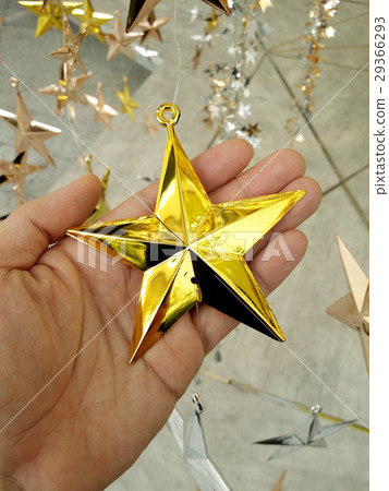 Man Hand and decoration star. Man Hand and decoration star. 29366293