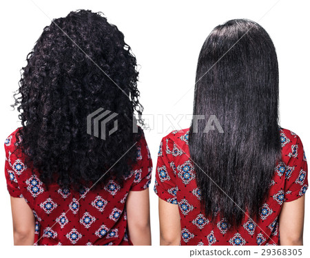 Hair before and after straightening 29368305