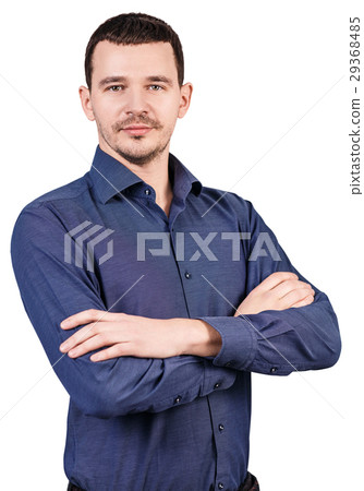 Handsome man with crossed hands. Handsome man with crossed hands. 29368485