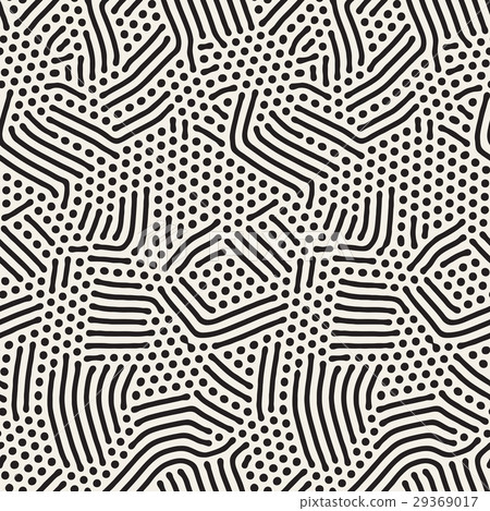 Organic Irregular Rounded Lines. Vector Seamless Organic Irregular Rounded Lines. Vector Seamless 29369017