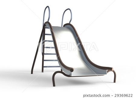 metal slide playground for children 3d 29369622