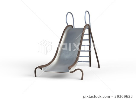 metal slide playground for children 3d 29369623