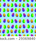 Seamless watercolor pattern. Colourful eggs  29369840