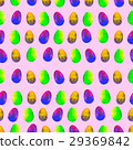 Seamless watercolor pattern. Colourful eggs  29369842