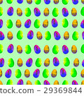 Seamless watercolor pattern. Colourful eggs 29369844