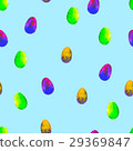 Seamless watercolor pattern. Colourful eggs  29369847