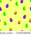 Seamless watercolor pattern.Colourful eggs  29369848