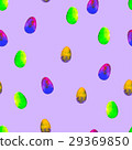 Seamless watercolor pattern. Colourful eggs  29369850