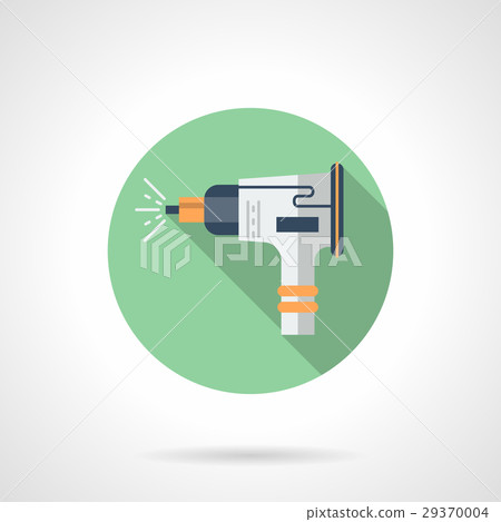 Sandblasting equipment flat round vector icon Sandblasting equipment flat round vector icon 29370004