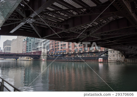 Iron bridges connecting two streets Iron bridges connecting two streets 29370606