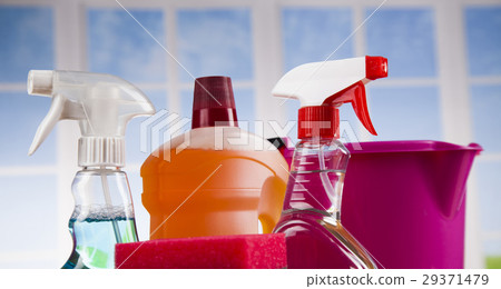 Cleaning products. Home concept and window  29371479