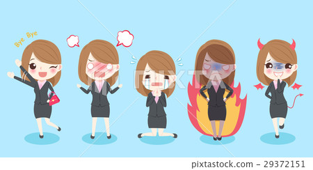 cute cartoon business woman 29372151