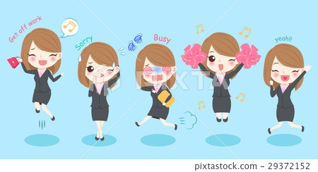 cute cartoon business woman 29372152