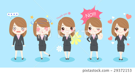cute cartoon business woman 29372153