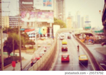Blurred of traffic in Bangkok Thailand. 29373792