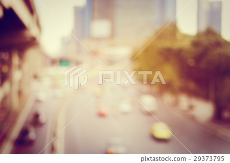 Blurred of traffic in Bangkok Thailand. 29373795