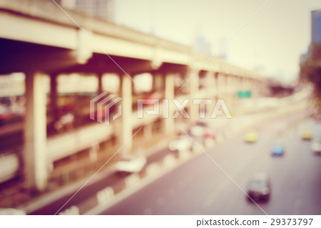 Blurred of traffic in Bangkok Thailand. 29373797