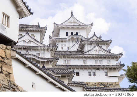 Himeji Castle view behind the wall 29375060