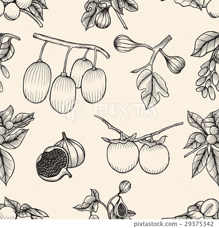 seamless monochrome pattern 29375342