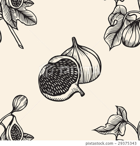 Hand drawn branches and leaves 29375343