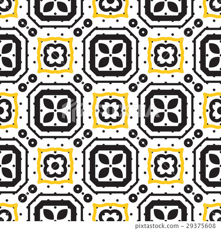 Black and white mediterranean seamless ceramic Black and white mediterranean seamless ceramic 29375608