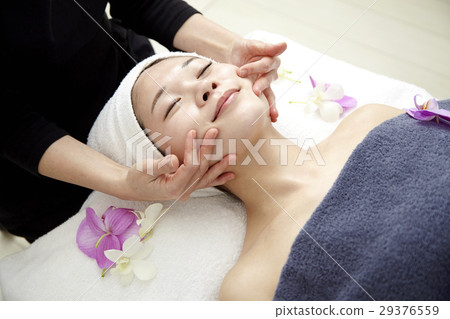 Image of beauty salon. Professional authentic esthetics, massage and twenties female model. 29376559