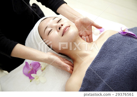 Image of beauty salon. Professional authentic esthetics, massage and twenties female model. 29376561