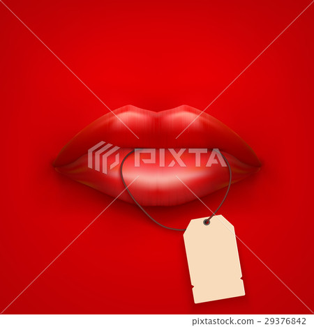 Background of Woman mouth with tag and lips Background of Woman mouth with tag and lips 29376842