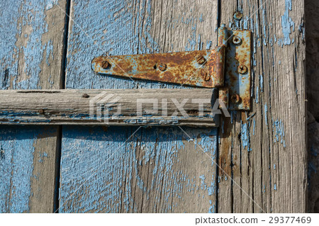Old rusty door hinge Old rusty door hinge 29377469