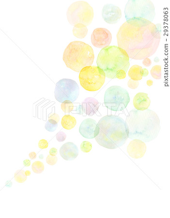 Watercolor texture rainbow color soap bubble 29378063